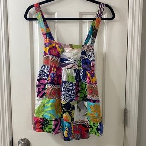 J crew patch work tank